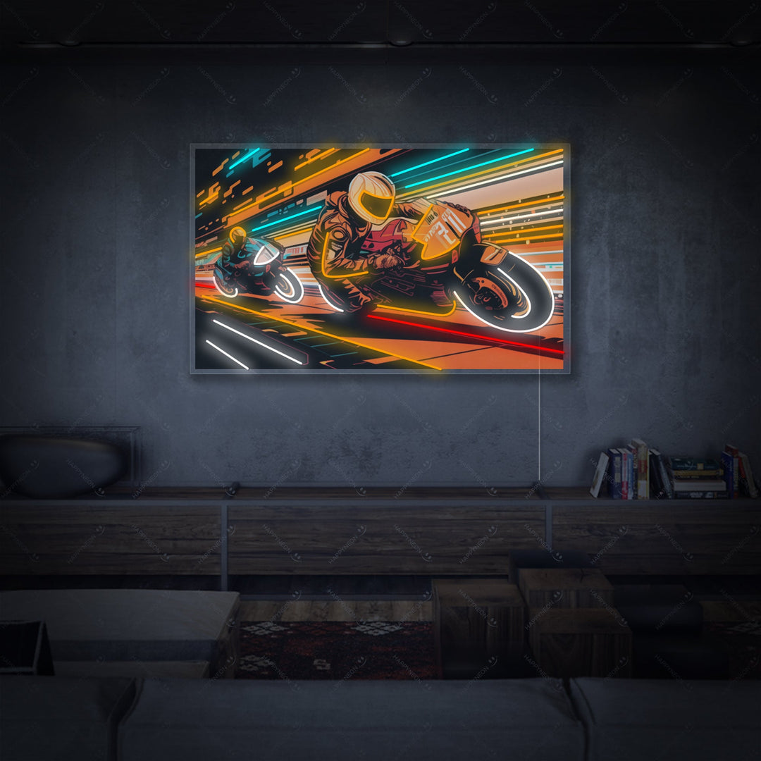 "Racing Motorcycle" Neon Sign