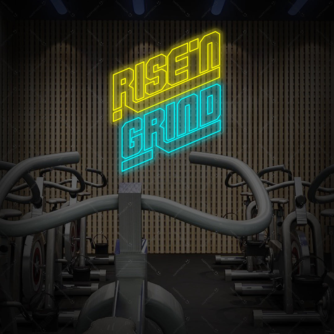 "Rise'n Grind" Neon Sign