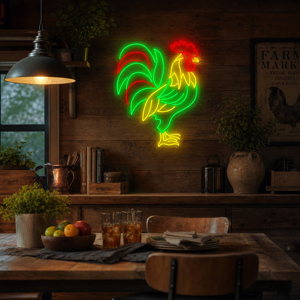"Rooster" Neon Sign