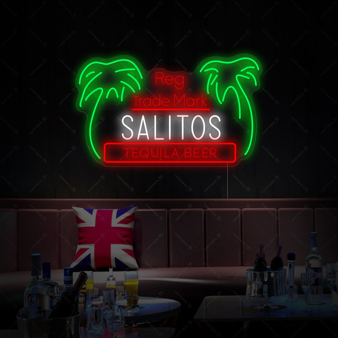 "Salitos Palm" Neon Sign