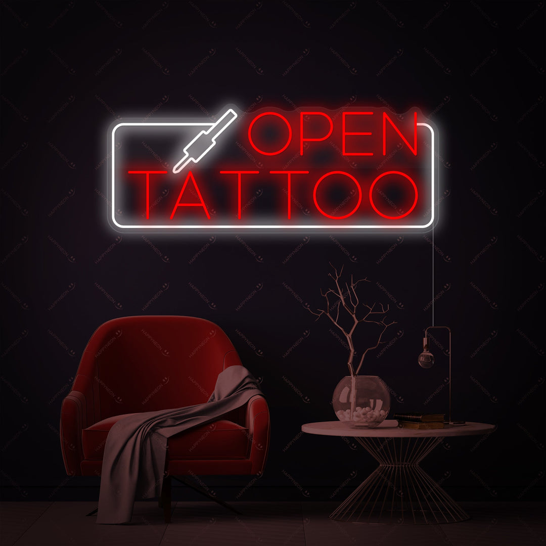 "Tattoo Open" Neon Sign