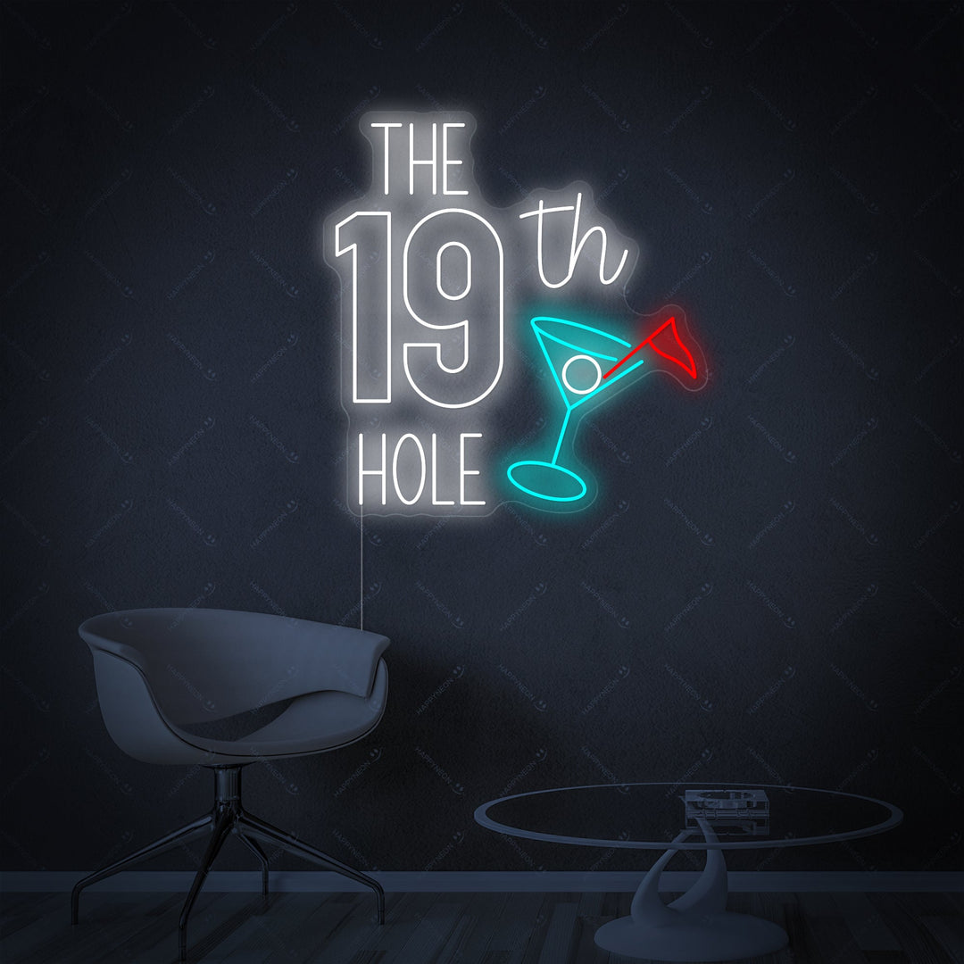 "The 19th Hole Golf" Neon Sign