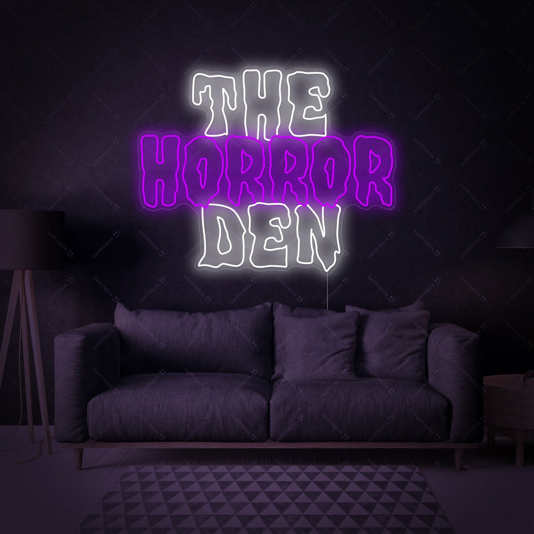 "The Horror Den" Neon Sign