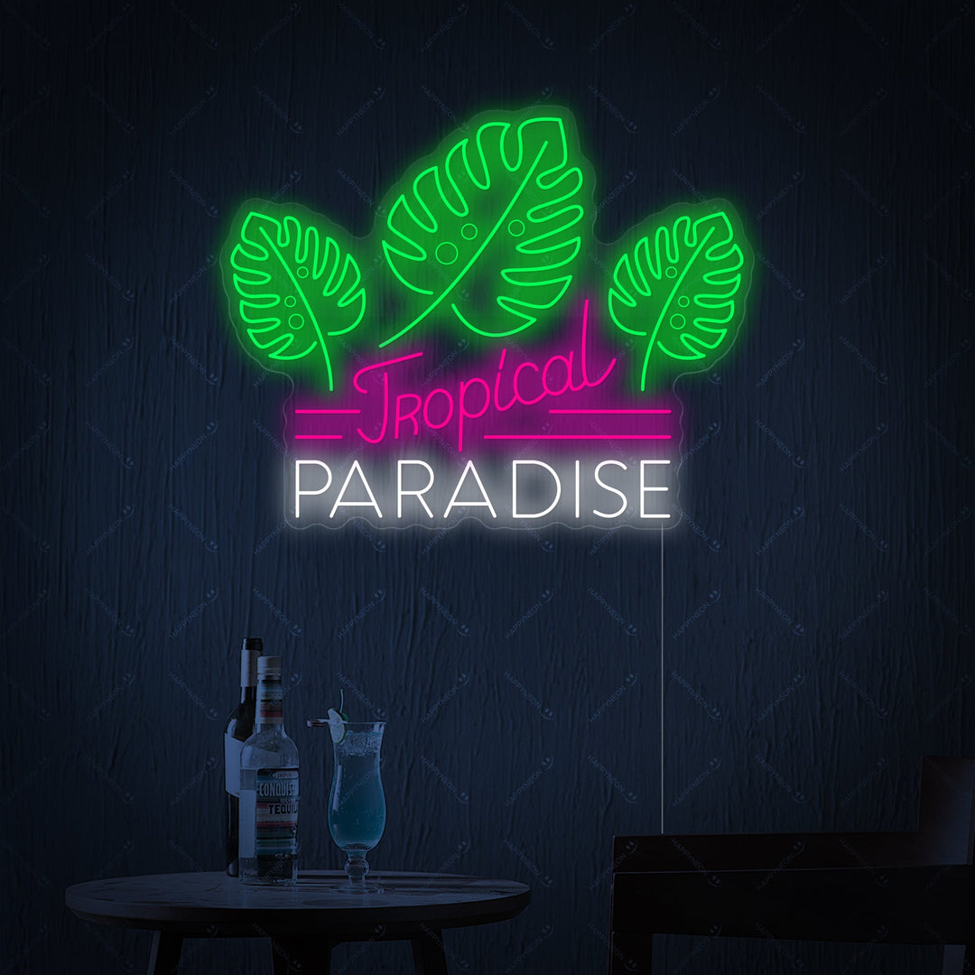 "Tropical Paradise" Neon Sign