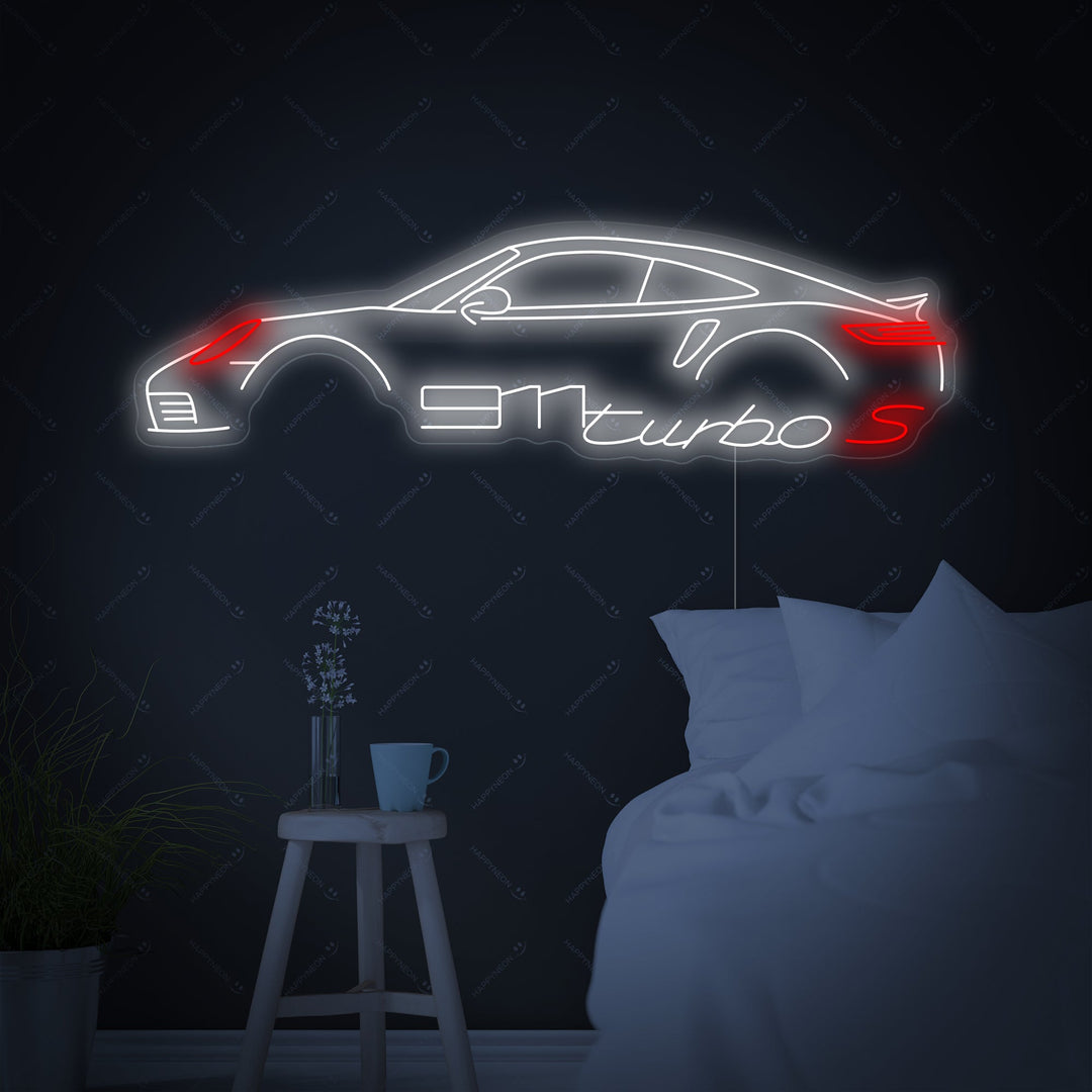 "Turbo S Car" Neon Sign