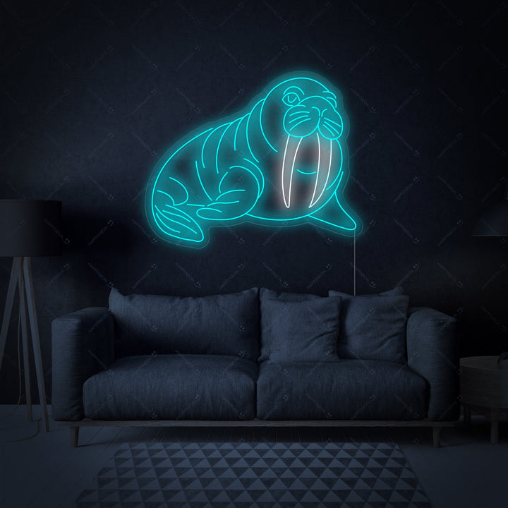 "Walrus" Neon Sign