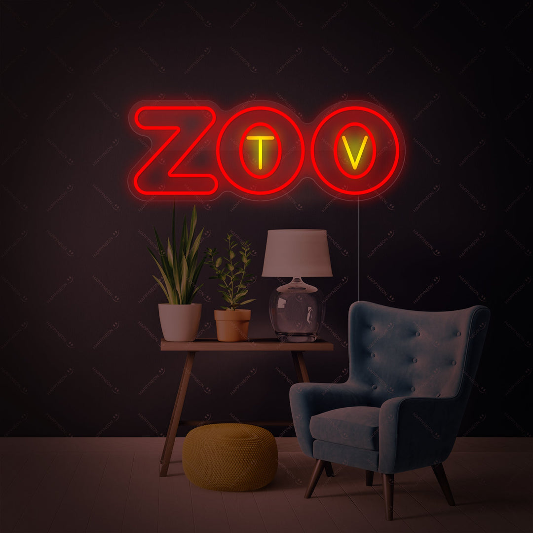 "Zootv" Neon Sign