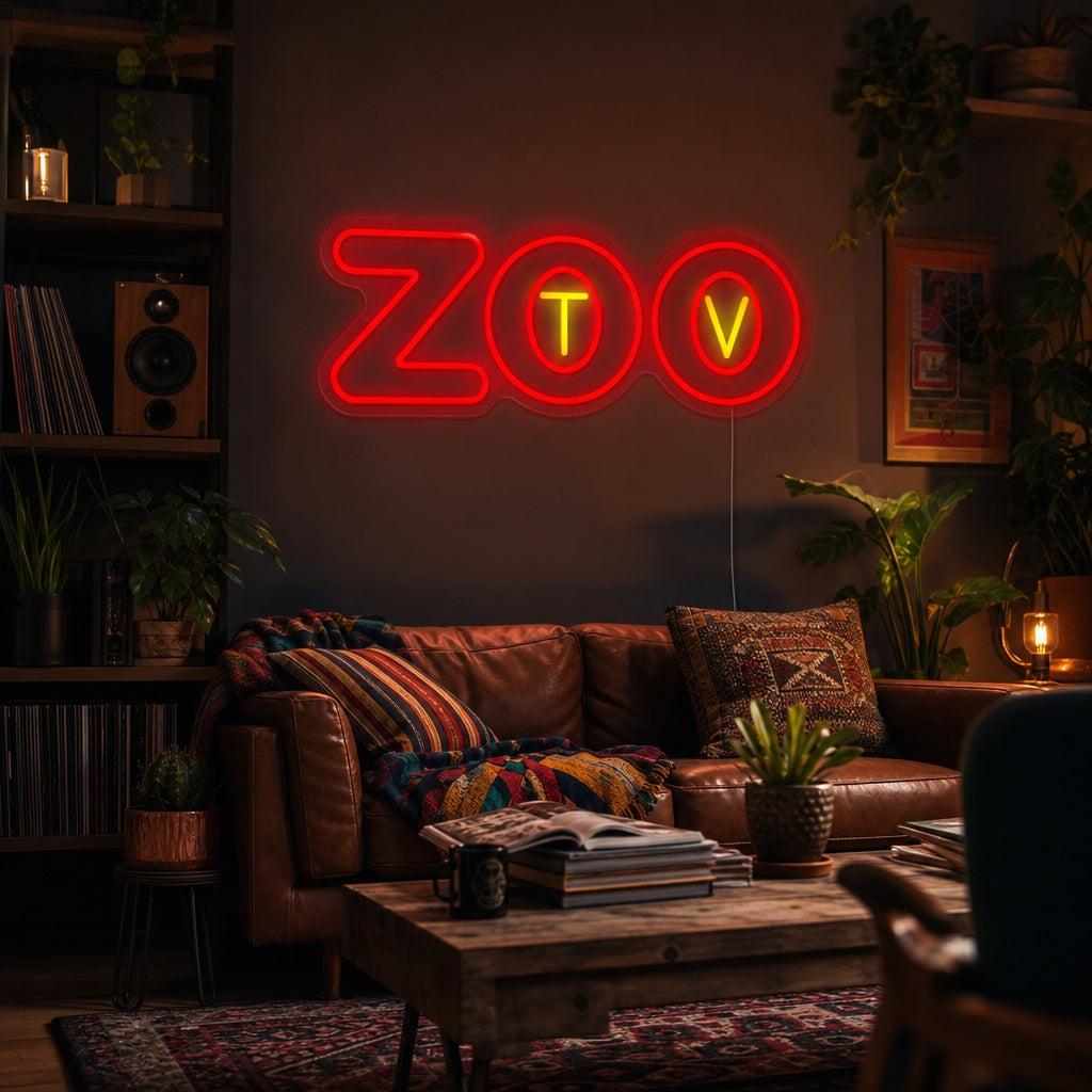 "Zootv" Neon Sign