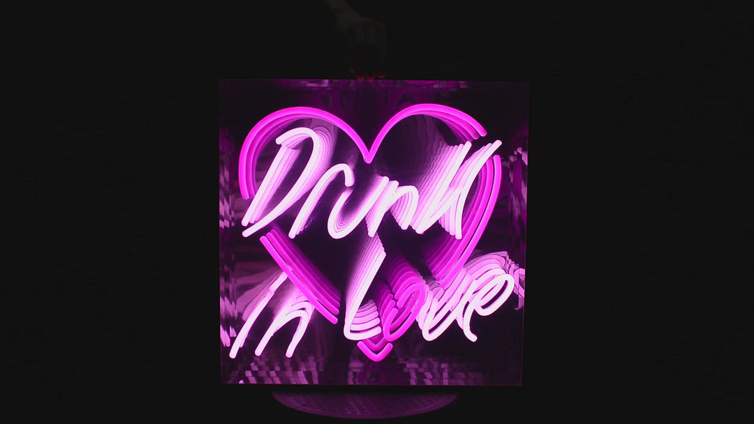 Drunk In Love 3D Infinity LED Neon Sign