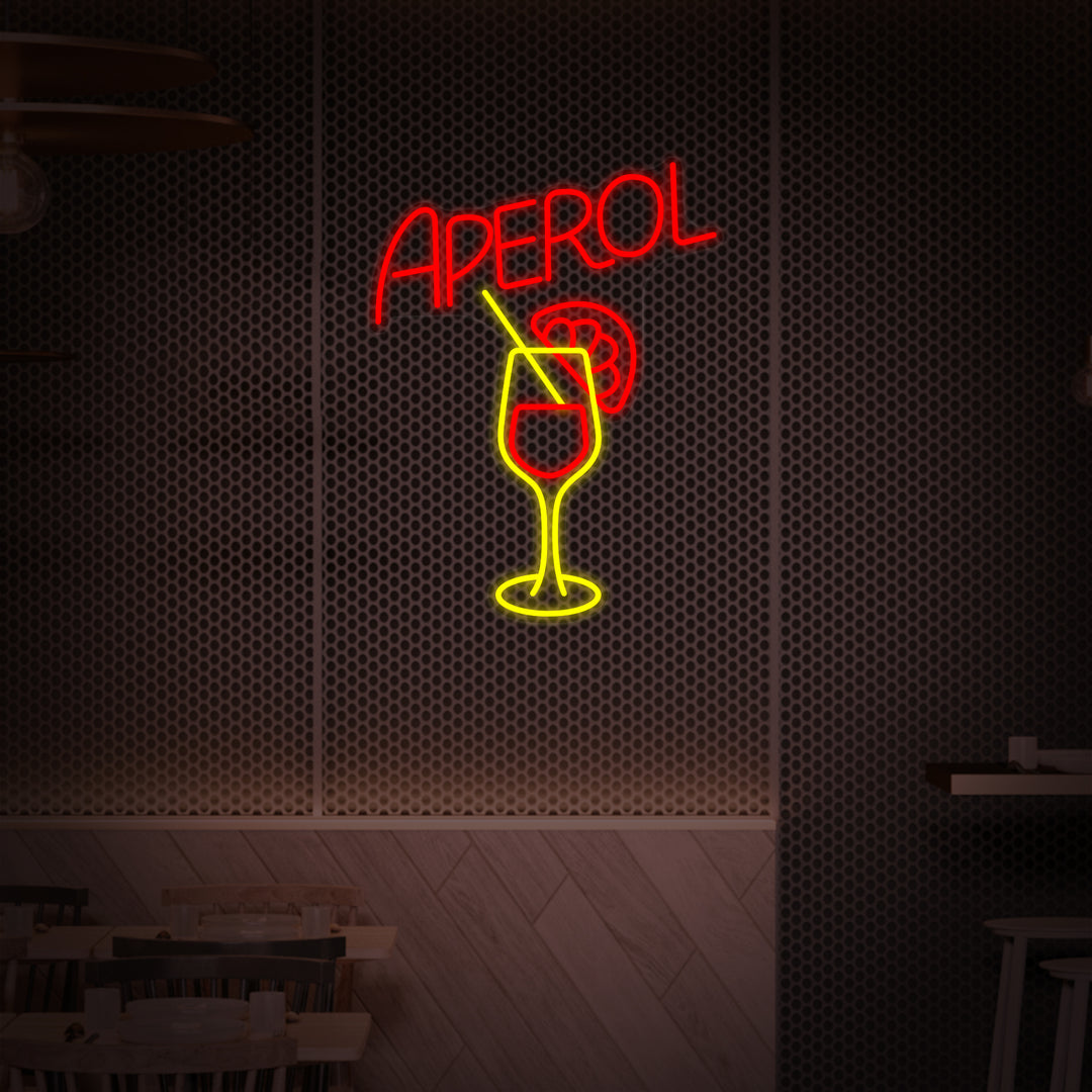 "Aperol Glass Bar" Neon Sign