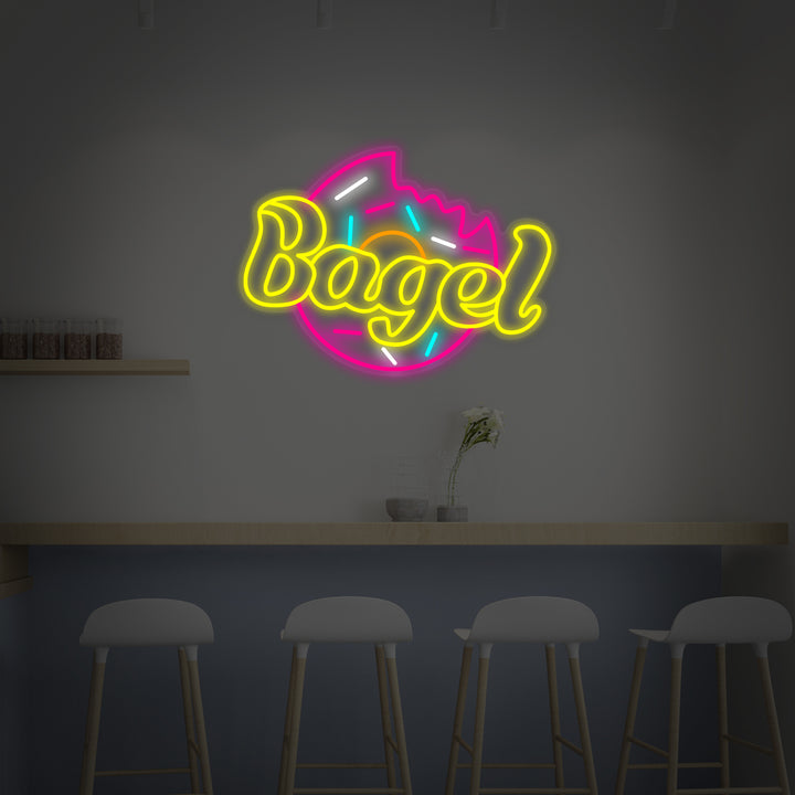 "Bagel for Bakery Cake Shop" Neon Sign