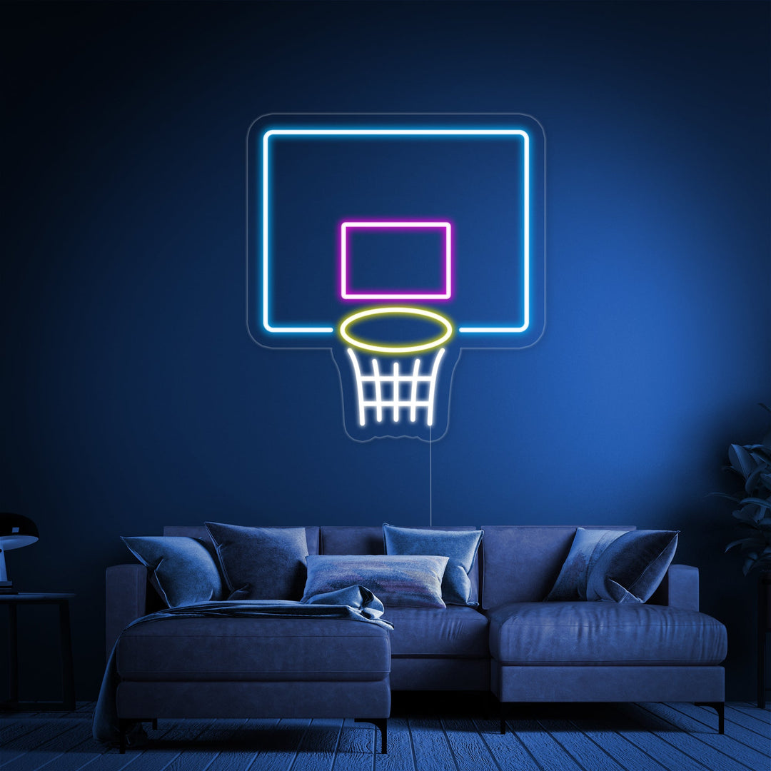 "Basketball Board Net" Neon Sign