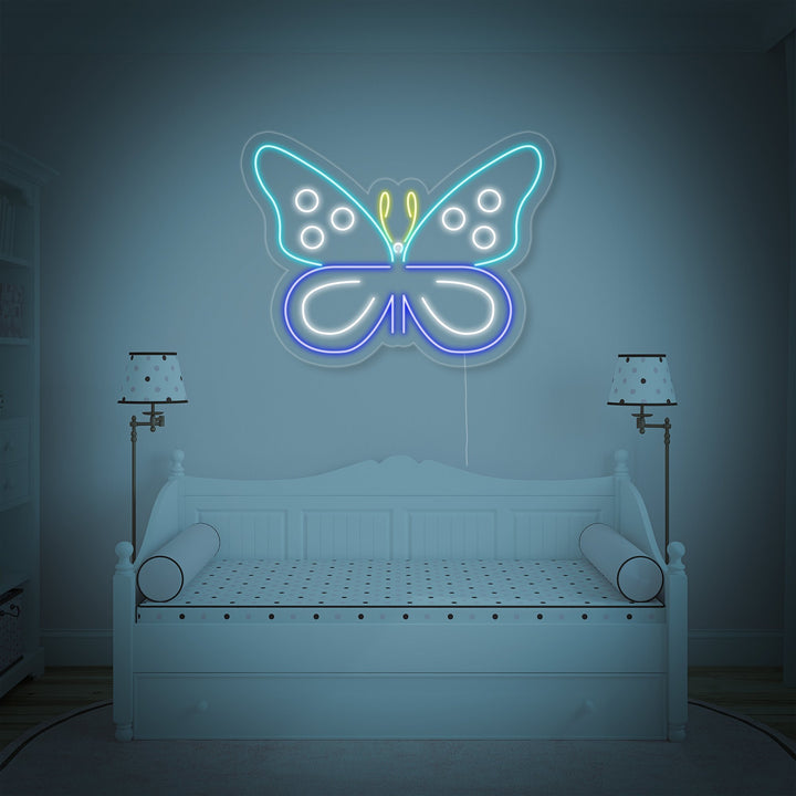 "Blue Butterfly" Neon Sign