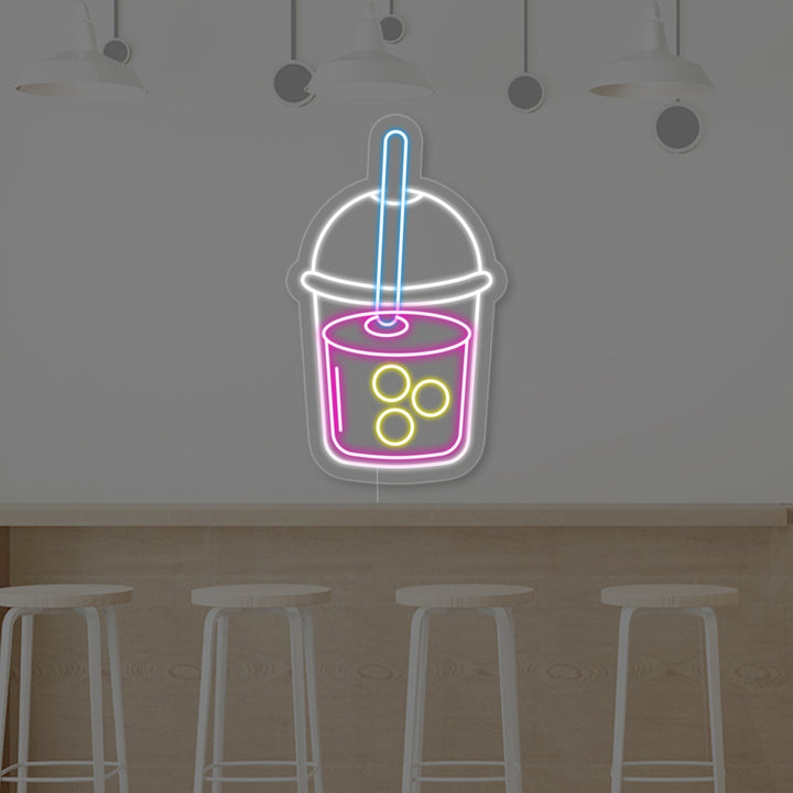 "Boba Tea Cup" Neon Sign