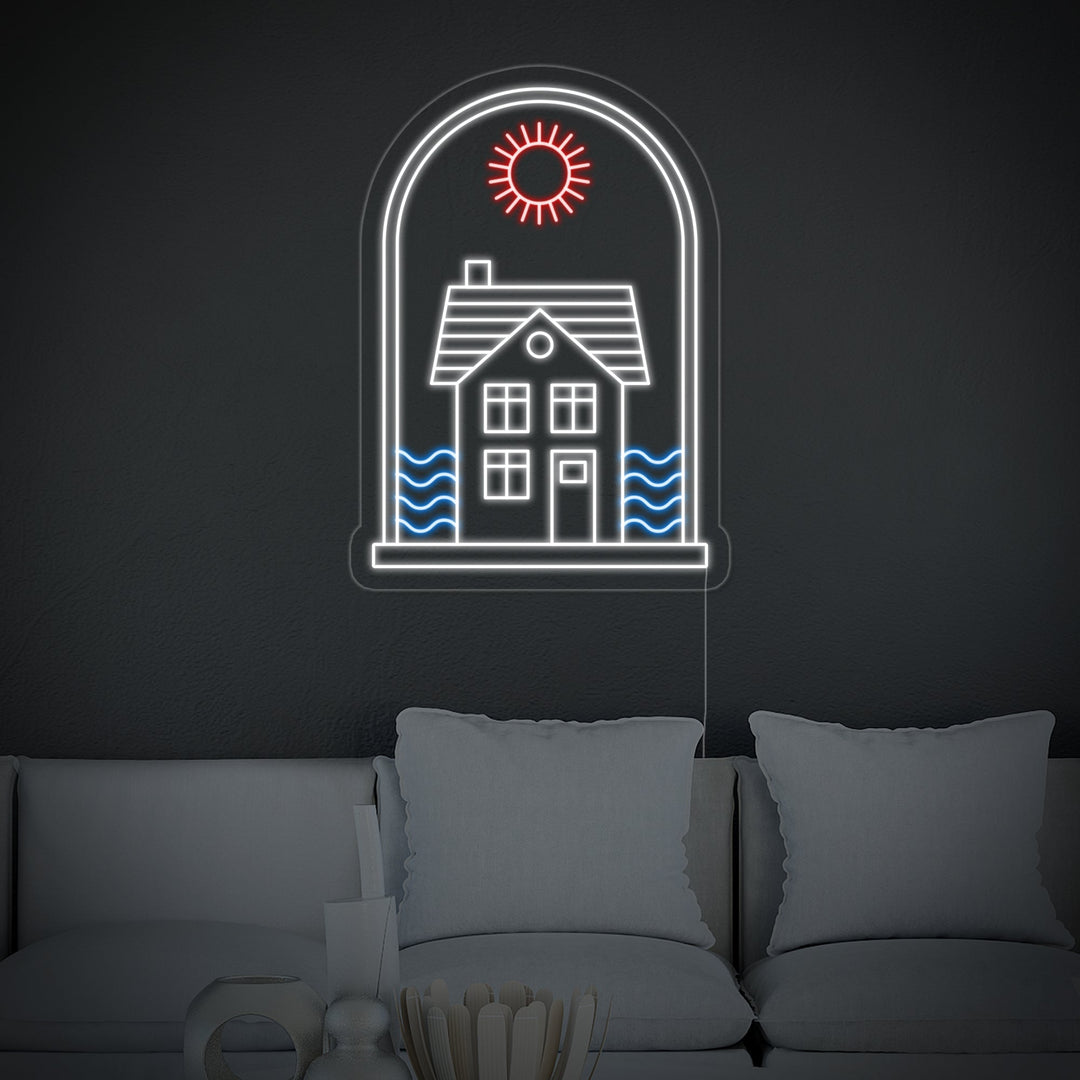 "Bohemian House Sun Water" Neon Sign