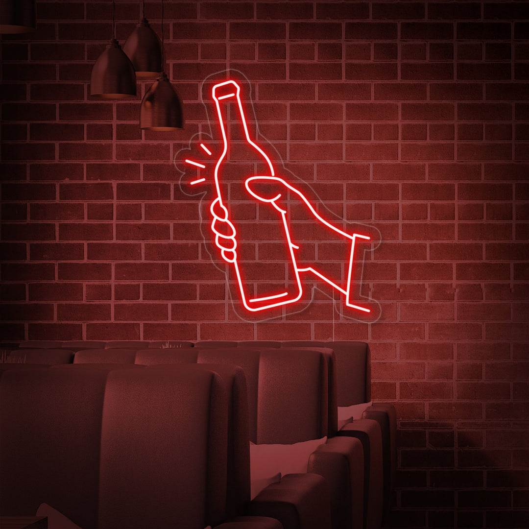 "Bottle of Wine" Neon Sign
