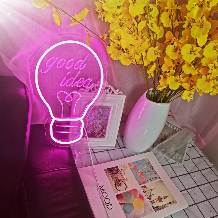 "Bulb Good Idea" USB Mini LED Neon Sign