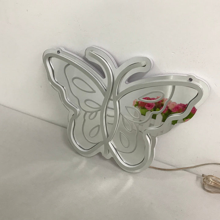 "Butterfly, Dreamy Color Changing" Mirror Neon Sign