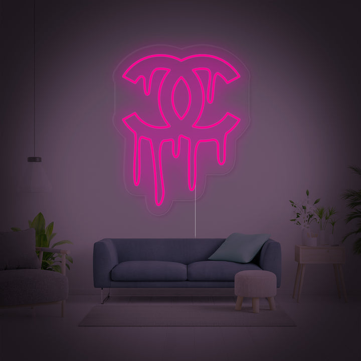 Melting Letter Symbol Neon Sign
