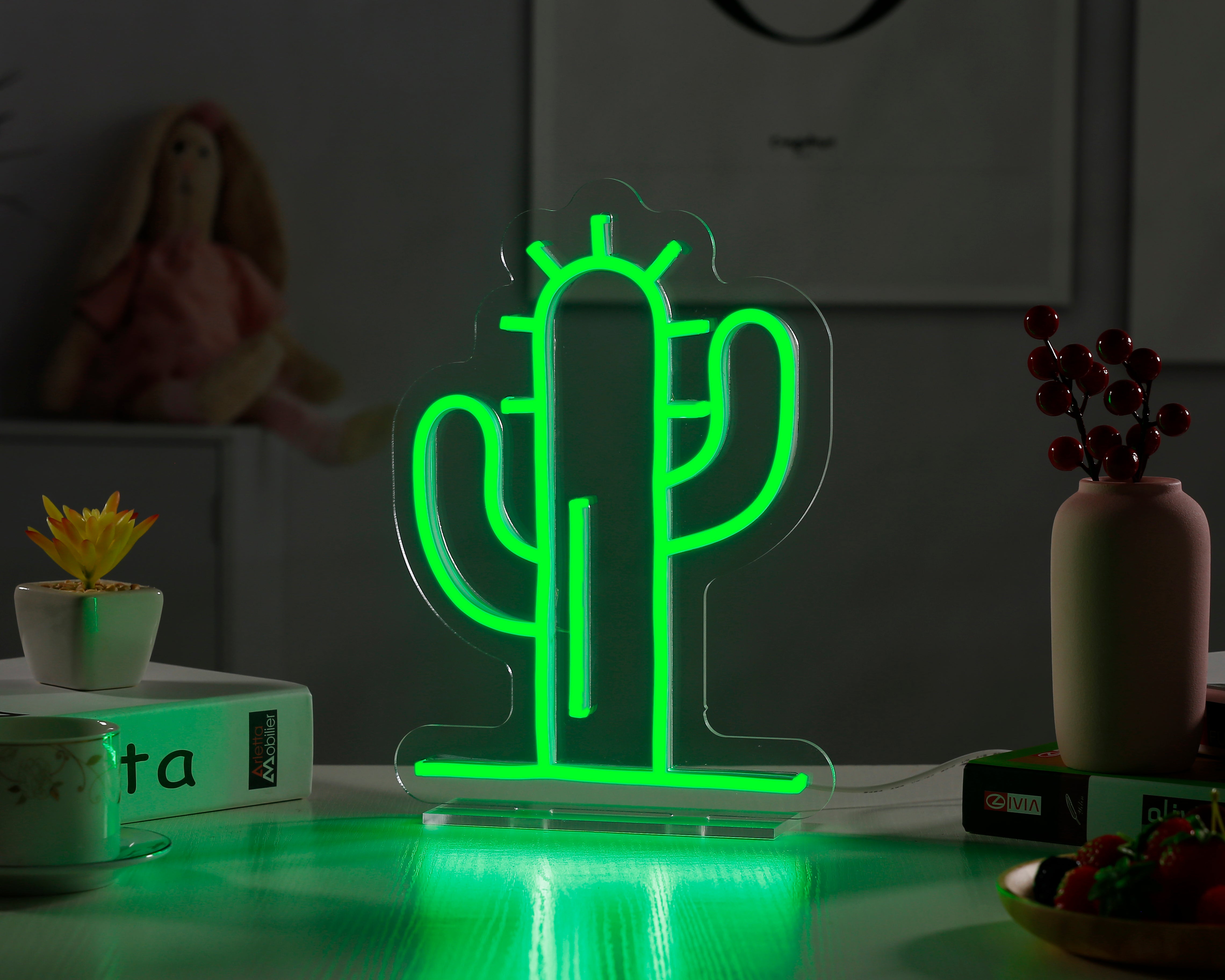 Cactus Desk LED Neon Sign