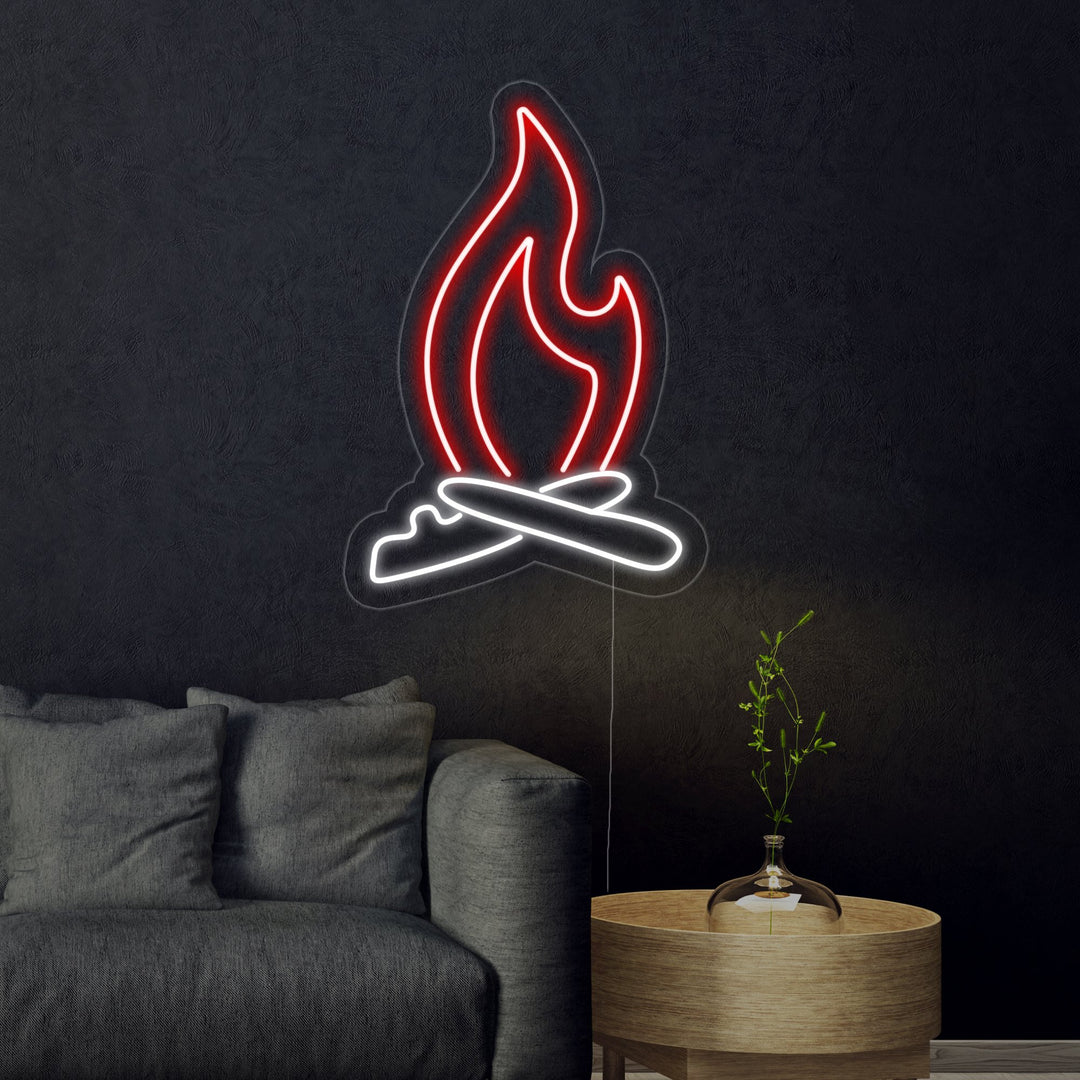 "Campfire Flame" Neon Sign