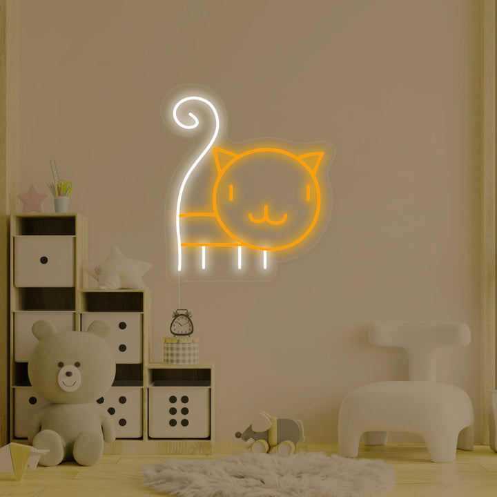 "Cat Kitty, Kids Room Decor" Neon Sign