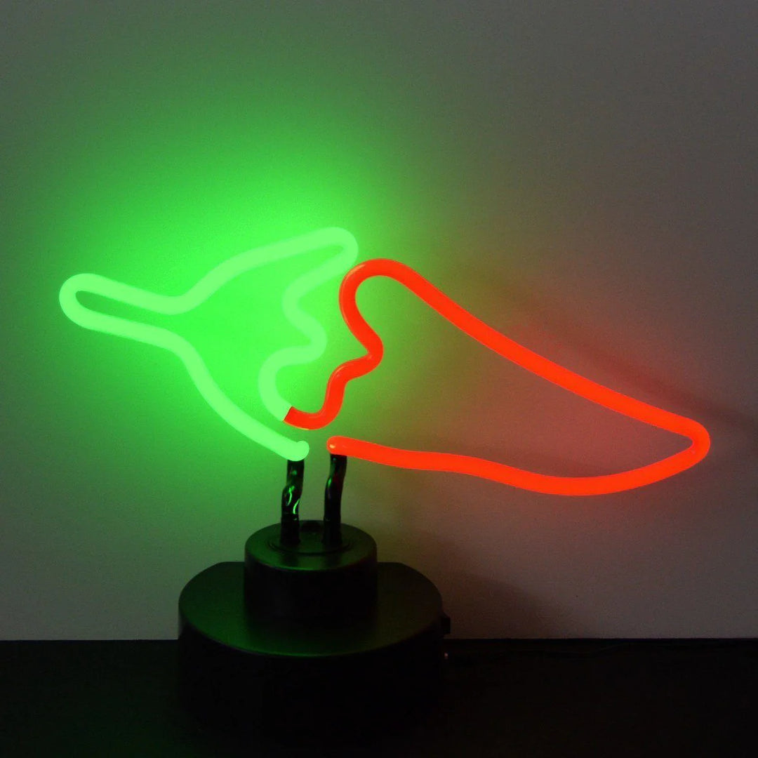 Chili Pepper Table Neon Sign, Glass Neon Sign