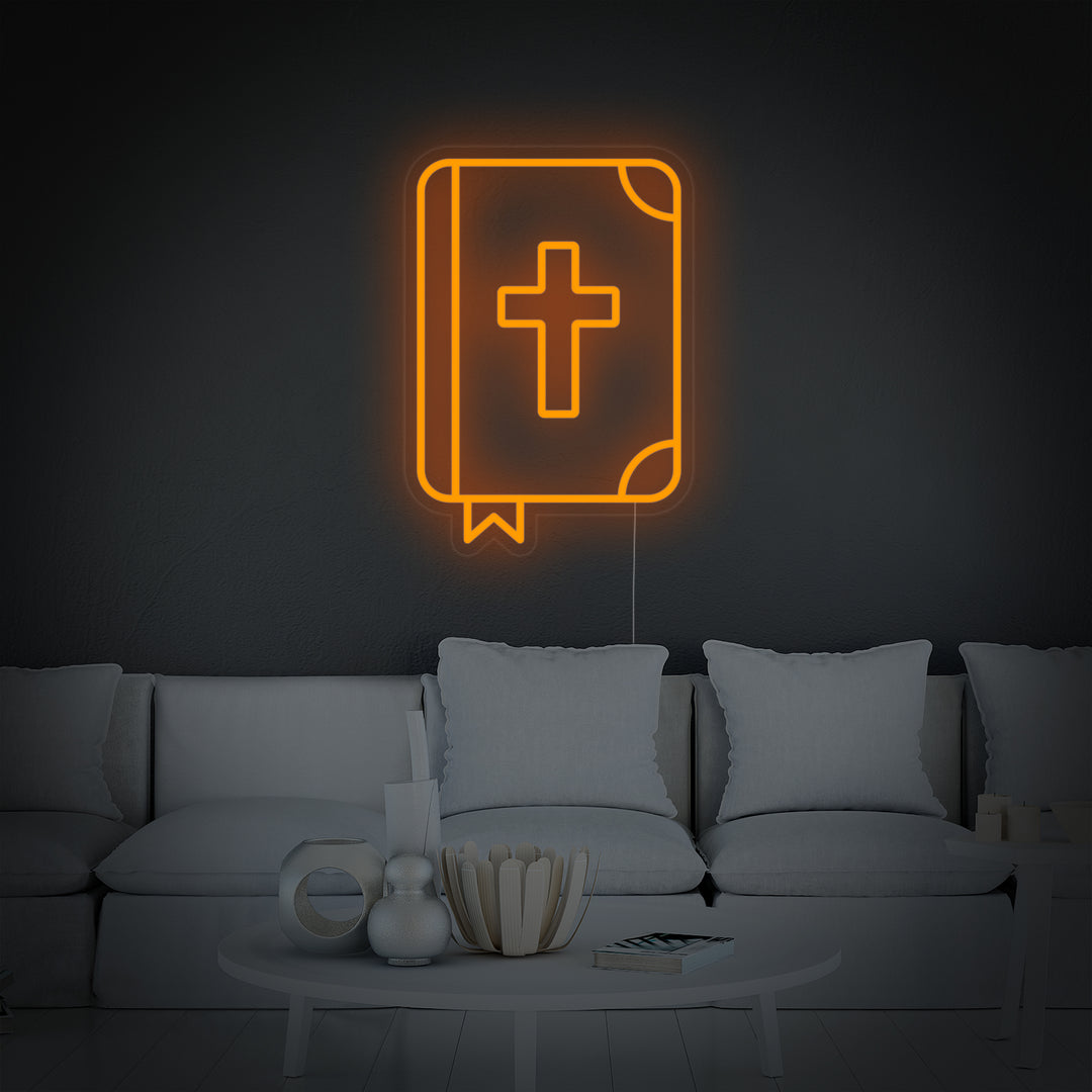 "Christian Holy Bible" Neon Sign