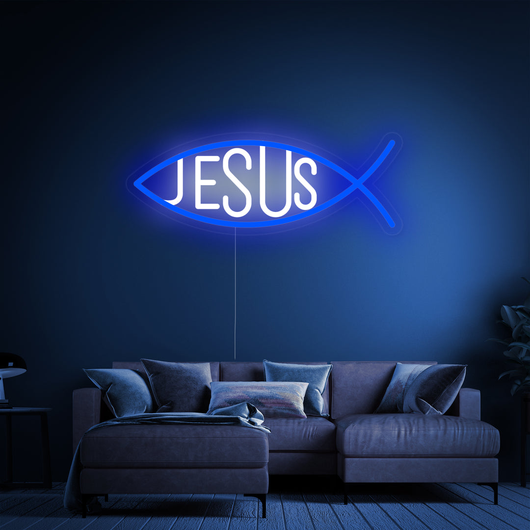 "Christian Jesus Fish" Neon Sign