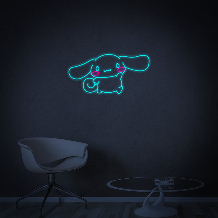 Cute Anime Dog Character Neon Sign