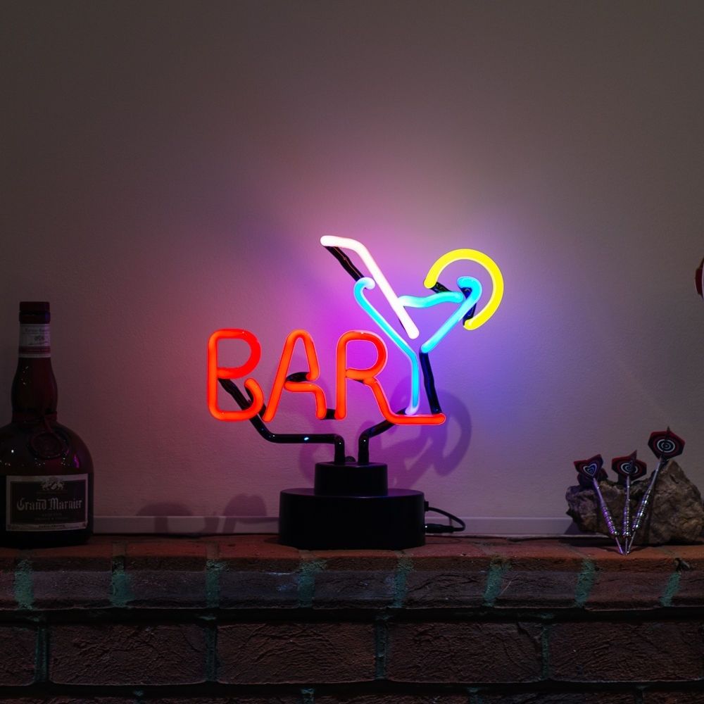 "Cocktail Bar" Table Neon Sign, Glass Neon Sign