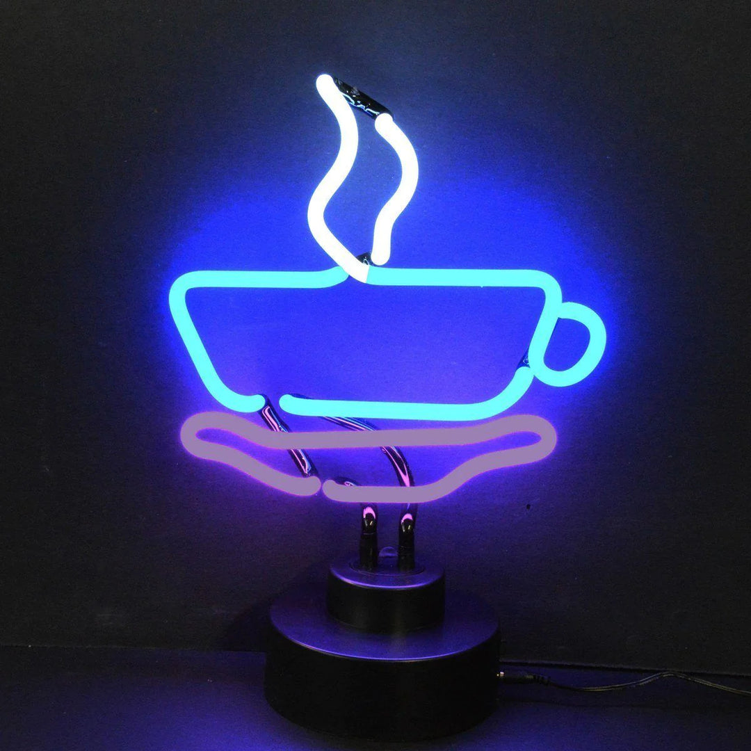 "Coffee Cup" Table Neon Sign, Glass Neon Sign