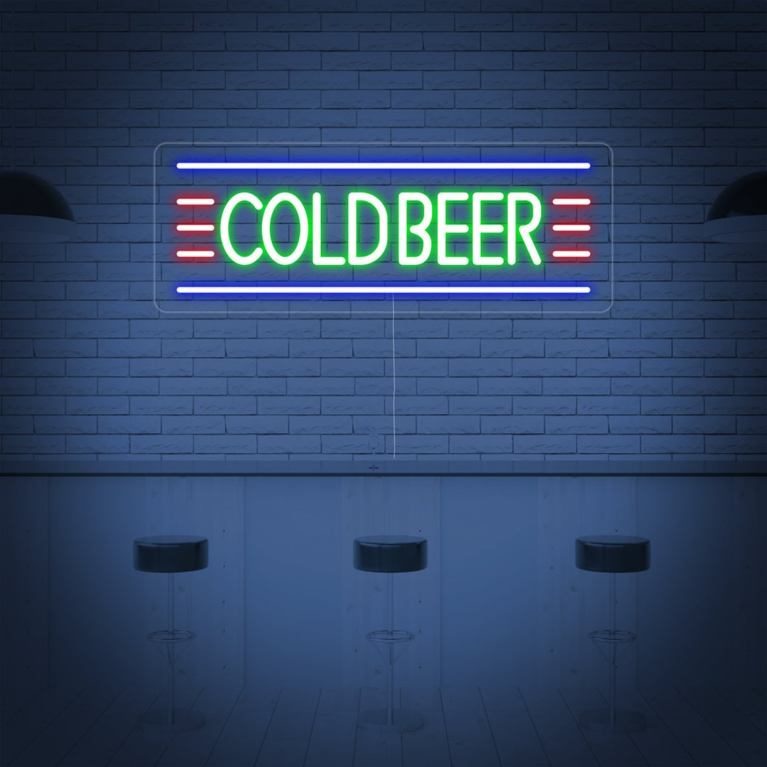 "Cold Beer" Neon Sign