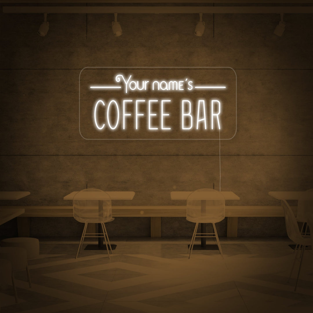 "Custom Coffee Bar" Neon Sign