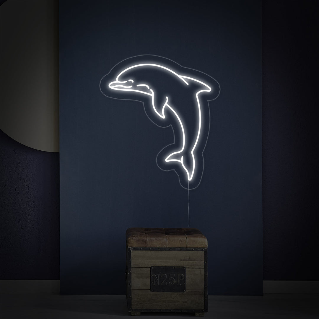 "Cute Dolphin" Neon Sign
