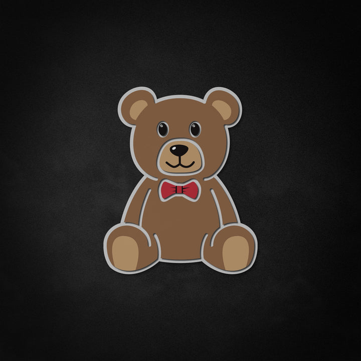 "Cute Teddy Bear" Neon Like Sign