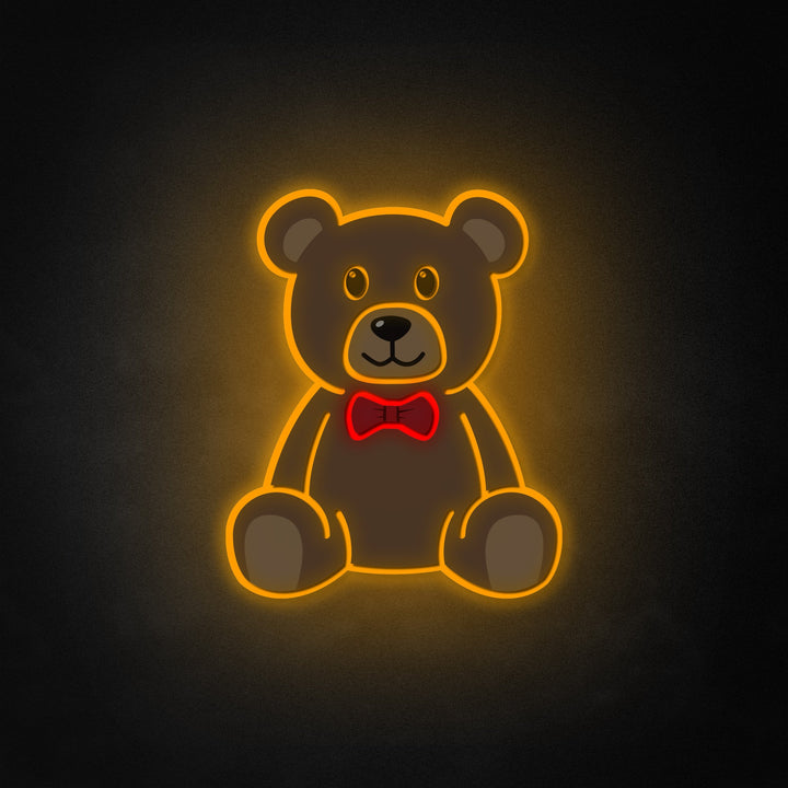 "Cute Teddy Bear" Neon Like Sign