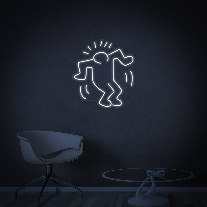 "Dancing Man" Neon Sign