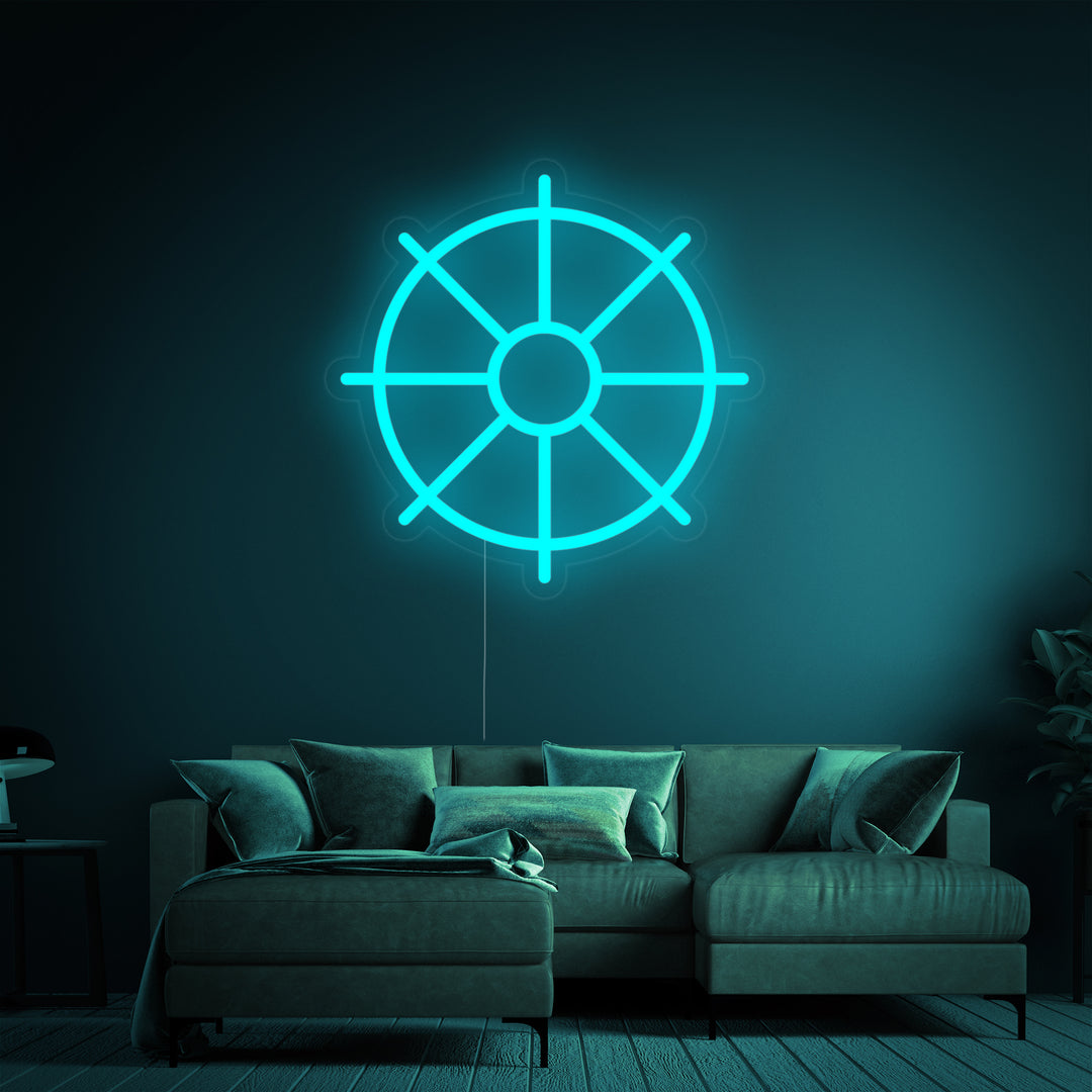 "Dharma Wheel Symbol" Neon Sign