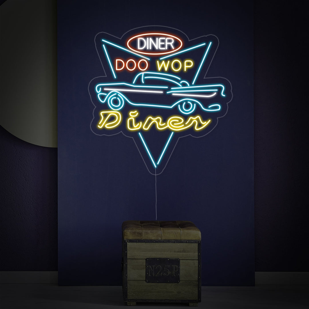 "CAR DINER DRIVE THROUGH" Neon Sign
