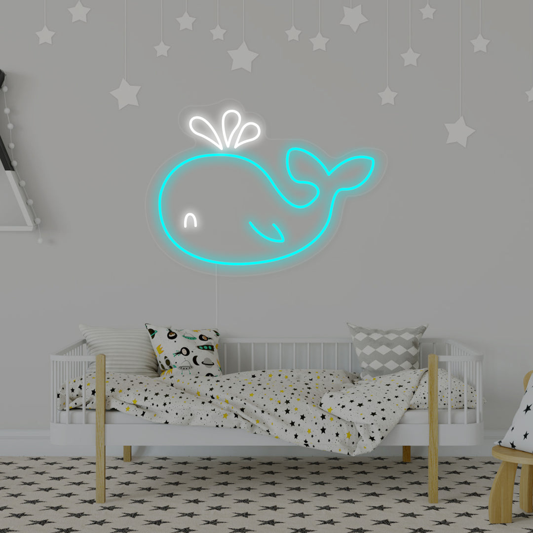 Dolphin Neon Sign, Kids Room Decor