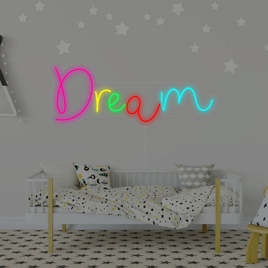 Dream Neon Sign, Kids Room Decor