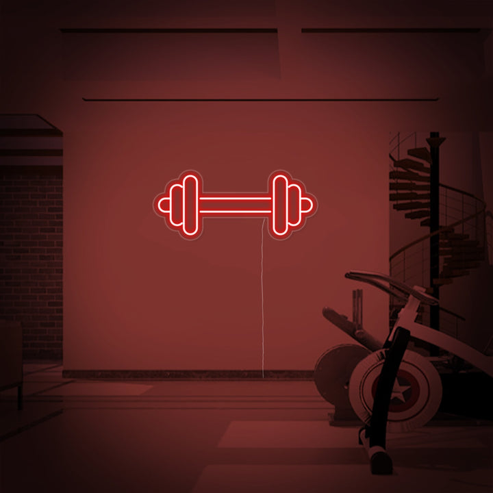 "Dumbbell Barbell Gym, Gym Decor, Fitness Decor" Neon Sign