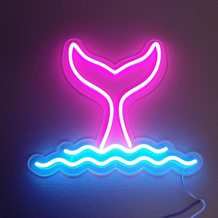 "Element Symbol Swimming Mermaid" Neon Sign