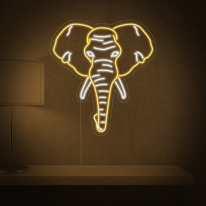 "Elephant Head" Neon Sign