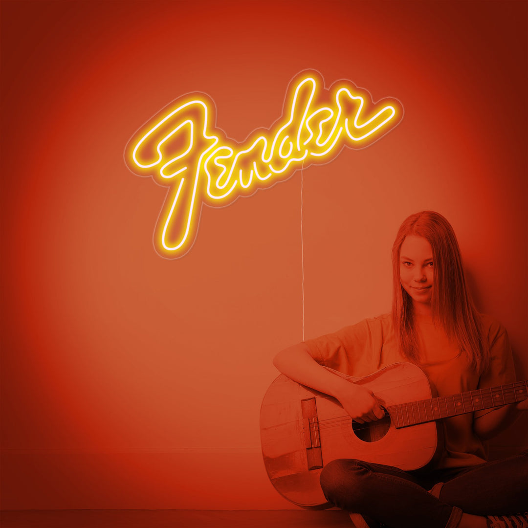 "Fender" Neon Sign