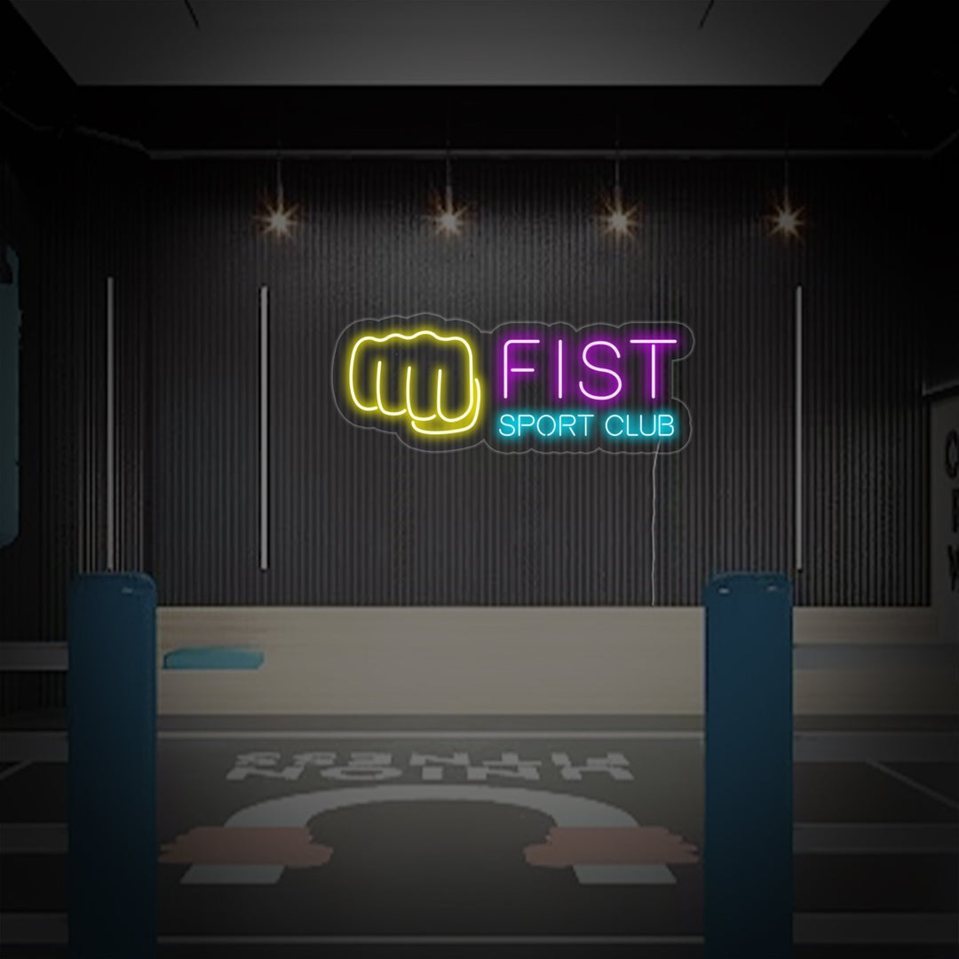 "Fighting Fist Sport Club" Neon Sign