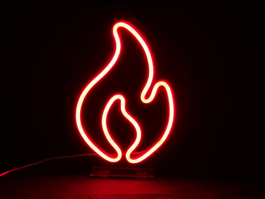 "Fire" Desk LED Neon Sign
