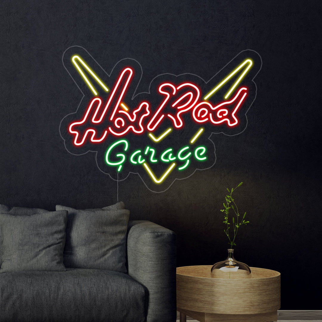 "GARAGE HOT ROD" Neon Sign