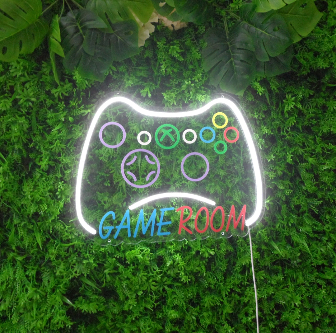 "Colorful Game Controller, Game Room" Mini Neon Sign